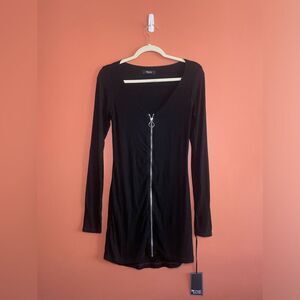NWT Michael Lauren Keyhole Full Zip Long Sleeve Dress Womens Size S